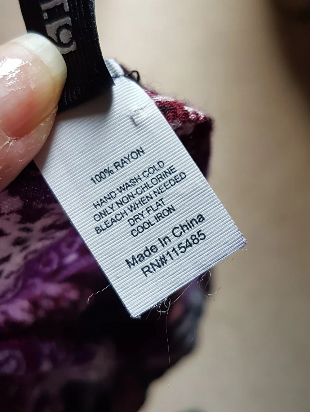 Black & Purple Magenta Multicolor Floral Pattern Scarf Like NEW